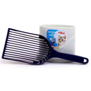 Cat litter shovel with fine hole extra large cat litter shovel with base cat excrement shovel cat cleaning supplies pet litter shovel