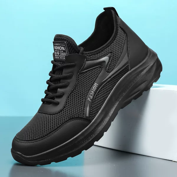 Men's Summer Breathable Mesh Shoes, Ultra-Light Polyurethane Soft Sole, Non-Slip Work Shoes, Wear-Resistant, Comfortable Casual Shoes for Men