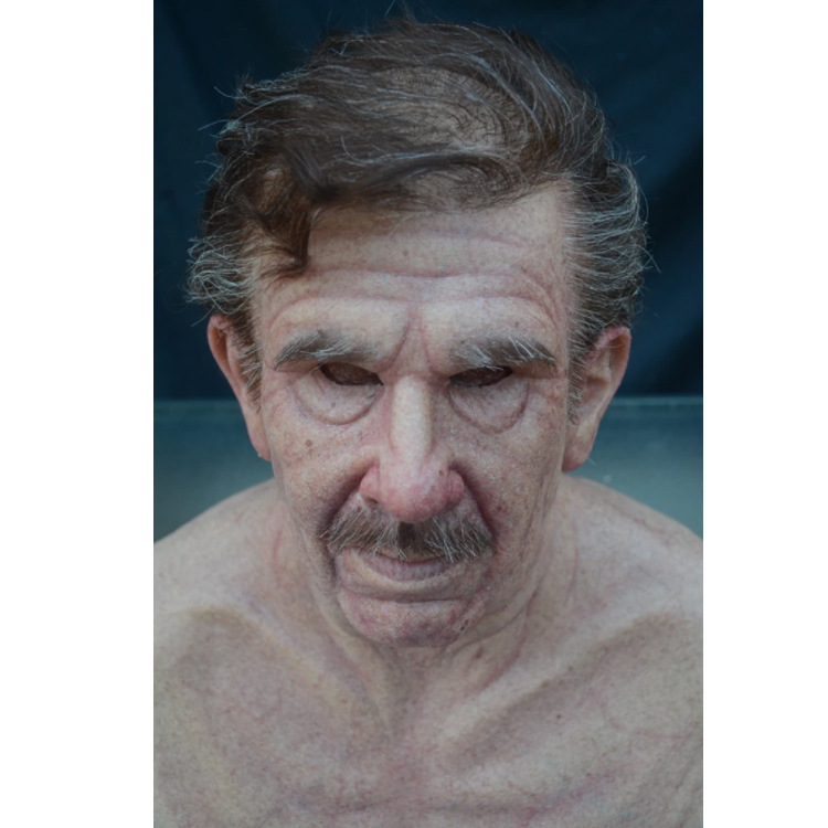 Estación independiente de Halloween nueva Máscara vieja abuela tocado vestir apoyos látex Calvo sombrerería transfronteriza