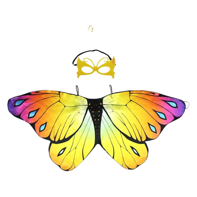 Fábrica al por mayor Amazon dibujos animados Halloween niños mariposa alas capa rendimiento Cosplay foto apoyos
