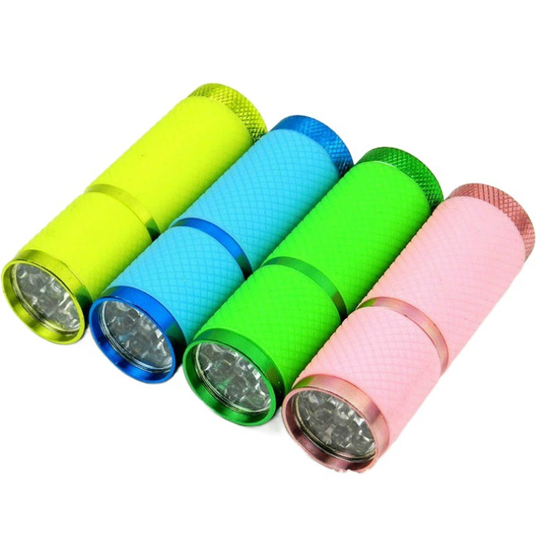 Подарочный фонарик из алюминиевого сплава сильный свет светодиодный открытый мини светящийся 9 свет белый свет ежедневный подарок фонарик детектор денег свет