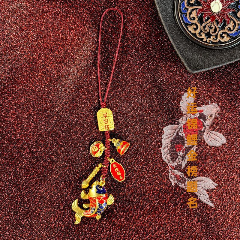 财神爷吞金兽一家三口四口古法金招财钥匙扣车钥匙链手机挂件挂饰|undefined