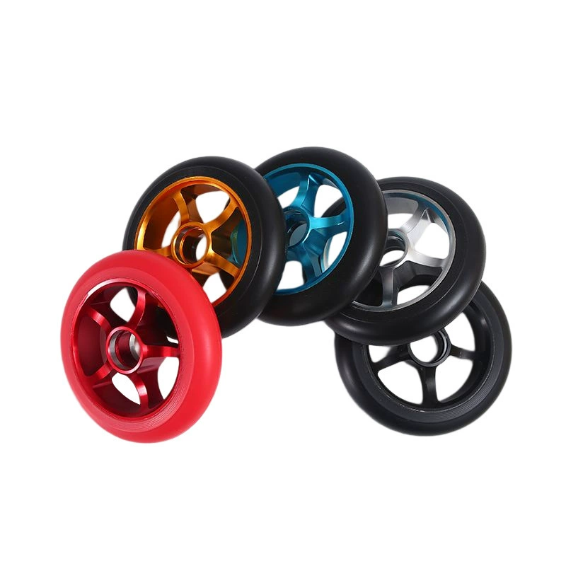 Скоростное колесное скольжение из алюминиевого сплава PU колесо ручное колесо бесшумное резиновое колесо ручное колесо