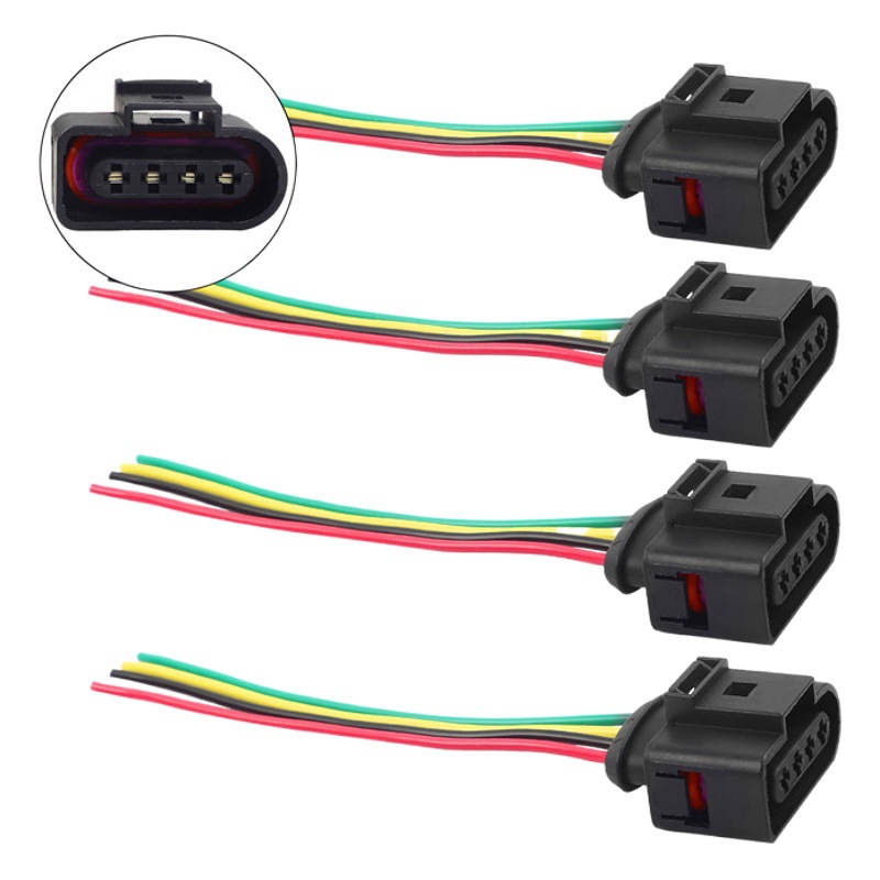 Conector de la bobina de encendido arnés de cableado enchufe del arnés de cableado del enchufe del conector de 4 piezas con accesorios