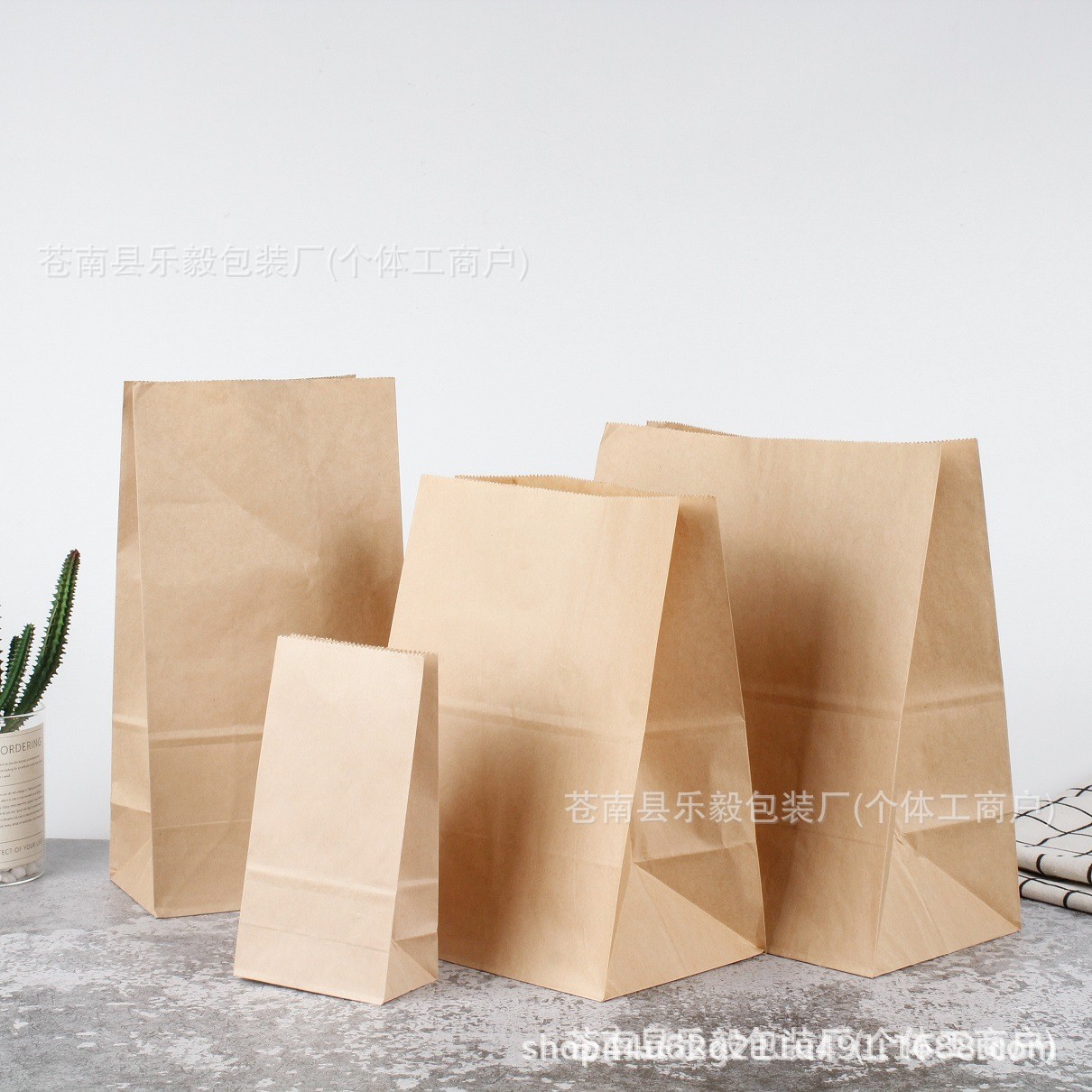 牛皮纸手提袋外卖纸袋面包食品包装袋购物打包袋加厚礼品袋批发
