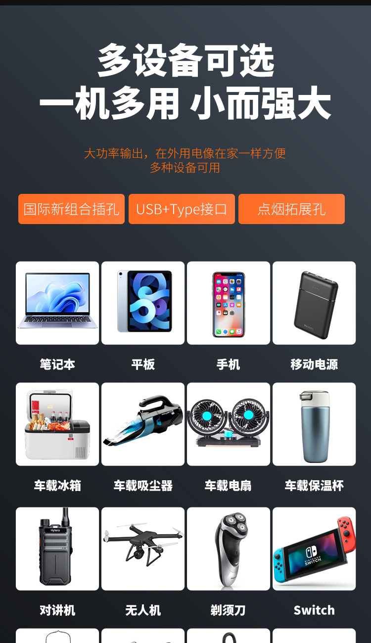 Car Inverter 24V12V to 220V High Power Truck Universal Multi-Function Car Charging Socket Converter
