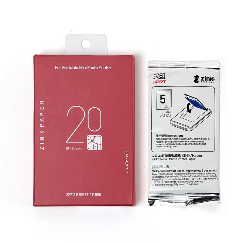 Papel fotográfico de retroceso fotográfico de tres pulgadas ZINK original MT53