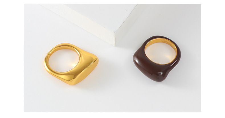 Fashion Geometric Copper Plating Rings 1 Piece