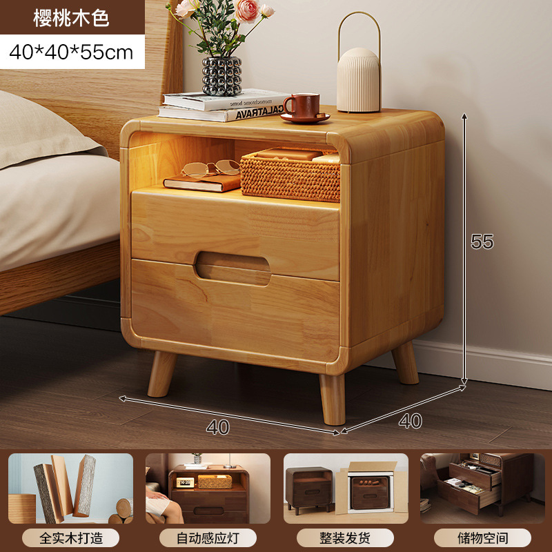 Cabecera de cama de madera sólida, cabecera de cama de dormitorio doméstico, armario de almacenamiento pequeño, armario de madera, cabecera de cama de aire