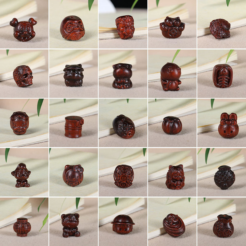 Sandalwood Cartoon Guofeng Loat Beads Buddha Beads Bracelet diy Beads Wen Play Jewelry Mobile Phone Chain Keychain Accessories Sandalwood Cartoon Guofeng Loat Beads Buddha Beads Bracelet diy Beads Wen Play Jewelry Mobile Phone Chain Keychain Accessories