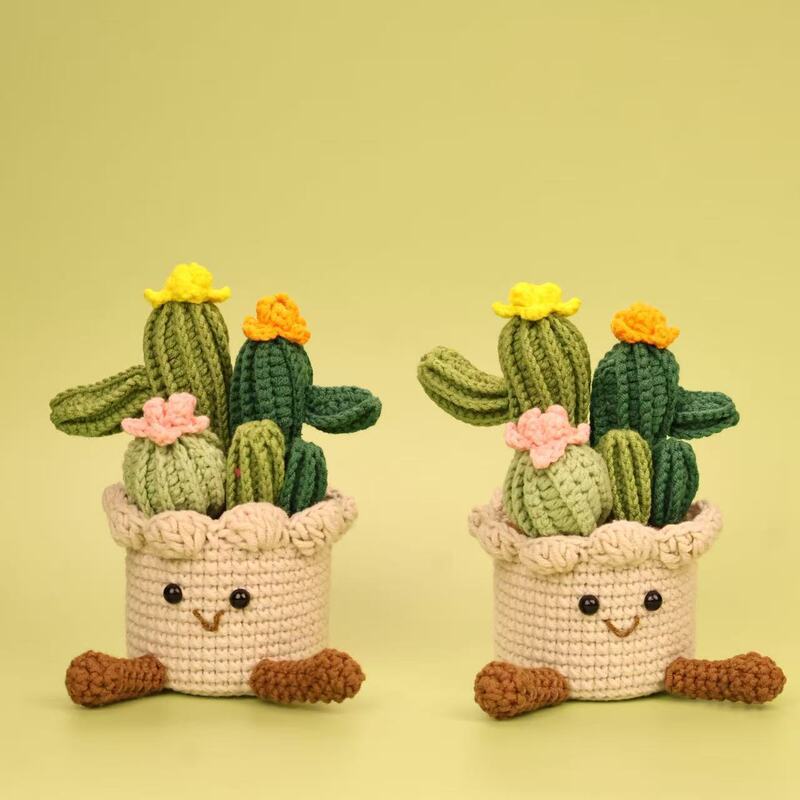 Cross-Border Best-Selling Cactus and Succulent Potted Plants, Simulated Green Plants, Yarn-Woven Small Potted Plants, Fortune-Attracting Bonsai Cross-Border Best-Selling Cactus and Succulent Potted Plants, Simulated Green Plants, Yarn-Woven Small Potted Plants, Fortune-Attracting Bonsai