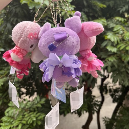 Flower Fairy Series Pendant: Jade-Golden Dog, Kuromi Doll, Plush Toy Figurine, Decorative Ornaments, Beaded Charm Accessories