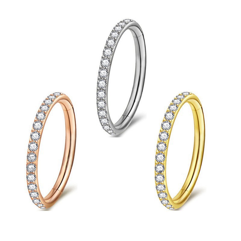 316L Stainless Steel Nose Ring Seamless Hoop for Women Gold Piercing Jewelry detail image 7