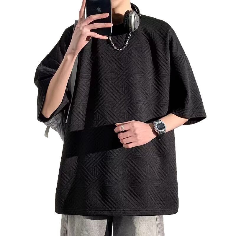 Camisa menos ropa nueva camiseta de manga corta verano para hombres tendencia coreana simple camisa de media manga estilo Hong Kong suelto casual