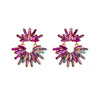 Accessory, metal advanced earrings, wholesale, European style, diamond encrusted, high-quality style