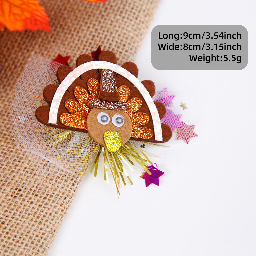 Día de Acción de Gracias accesorios para mascotas calabazas turquía mallas brocas de cabello perros gatos otoño festival de cosecha fiesta decoración tarjeta de cabello