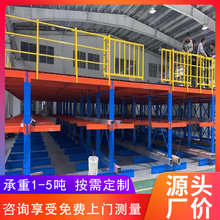 定制储物仓库阁楼货架办公室库房二层钢平台实承重重型重型货架