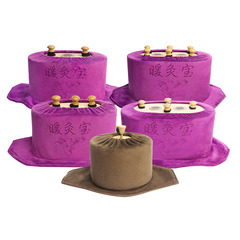 Wooden Moxibustion Box Smokeless Warming Device Adjustable Vent for Waist and Abdomen Care details