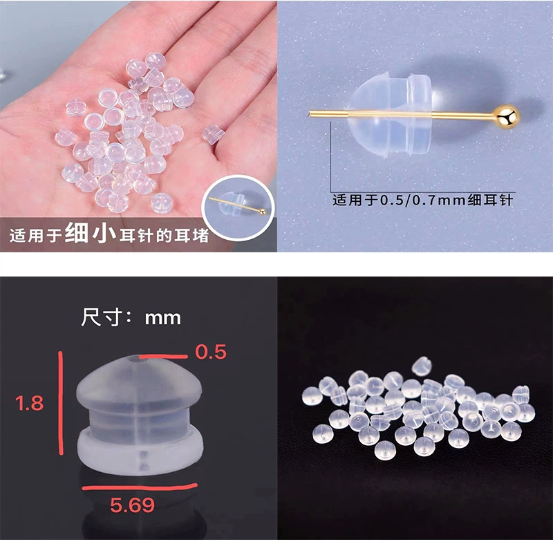 Силиконовые серьги Plug Серьги Штекер Беруши Прозрачные Пластиковые Серьги Аксессуары