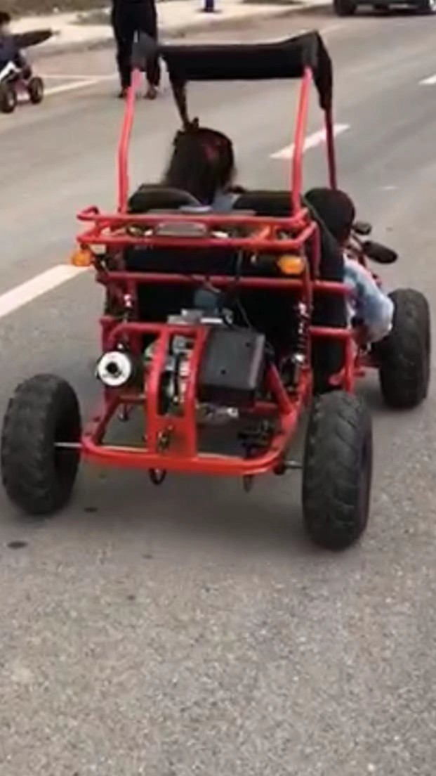 Square Park Venue Track Amusement Park Gasoline Electric Motorcycle Two-Seater Indoor and Outdoor Children's Beach Go-Kart