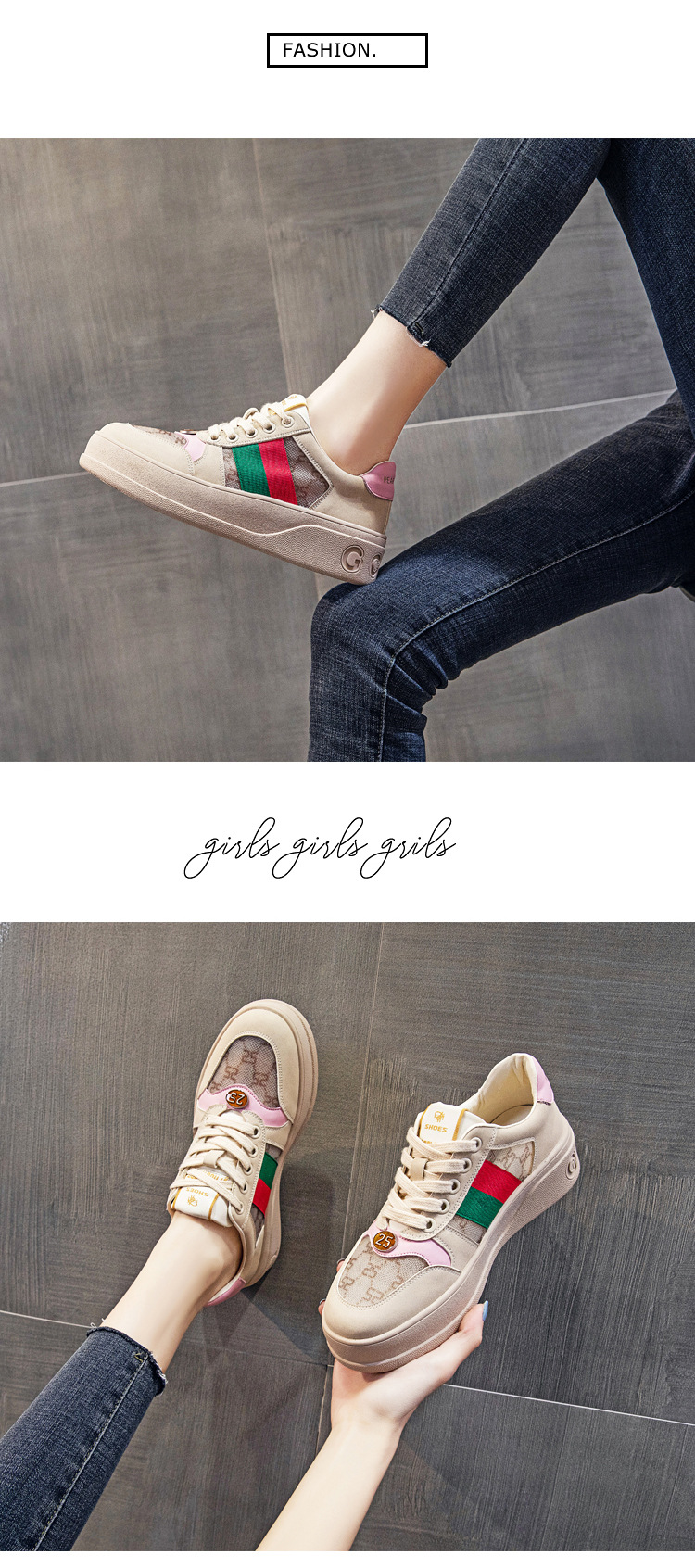 2023 Spring And Autumn New Leather Thick-soled Sneakers Women's Net red sponge cake dirty shoes European goods mesh women's shoes tide_voghion.com