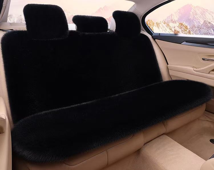 Car Seat Cushion Winter Plush Thickened Faux Fox Fur Universal Full Car Mat Winter Long Plush Warm Car Seat Cushion
