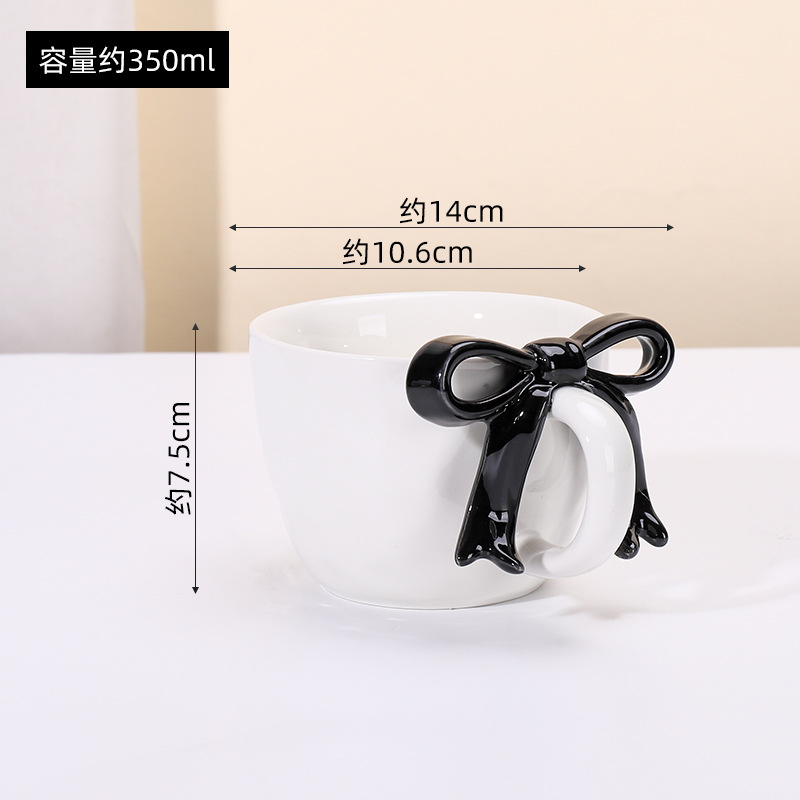 Explosiones transfronterizas de arco taza de cerámica pintada a mano taza de café plato conjunto de alto valor ins viento taza de leche