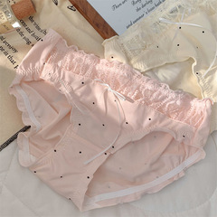 Yunman Rose ~ 女の子の誕生日甘くてかわいい女の子中空レースミッドウエスト下着女性 2025 新しい綿クロッチ