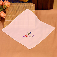 锐意湘绣纯手工双面绣手帕仿真丝手绢送老外出国礼品同学老师礼物