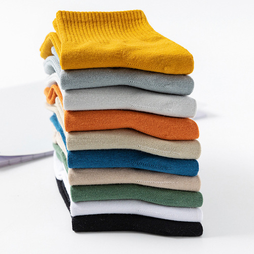 Cross-border Amazon socks men's spring autumn mid-calf summer large size men's socks sports cotton socks men's socks Zhuji wholesale