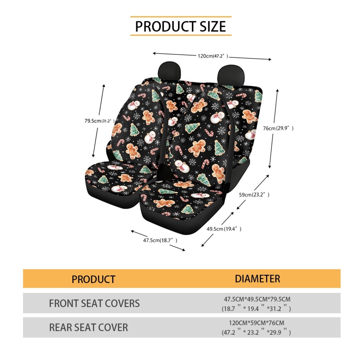 Cross-border Amazon Christmas-themed cat car seat covers, front and rear seat protectors, car interior decorations