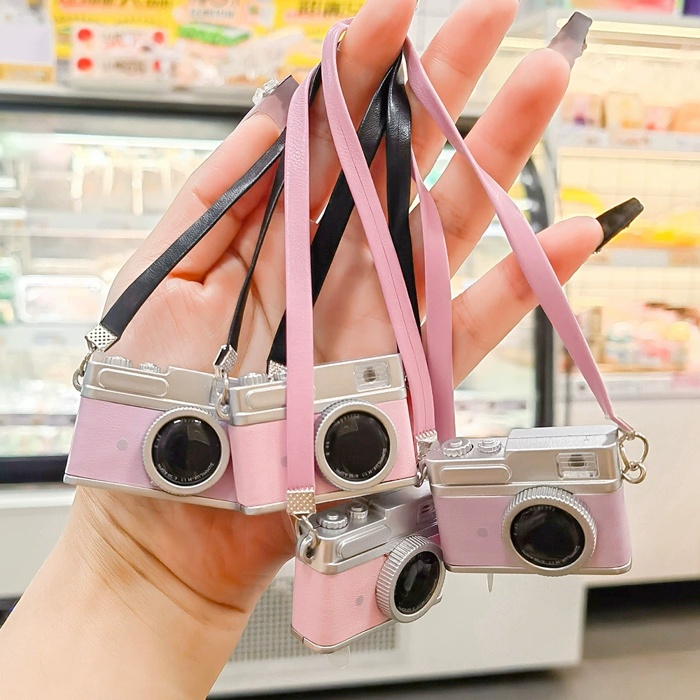 Cotton flashing doll, straps, retro small camera, keychain, makes sounds