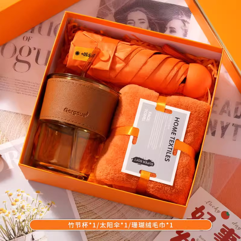 Conjunto de souvenirs de negocios Regalo de año nuevo Regalo de apertura para empleados Cumpleaños del cliente Caja de tazas de aislamiento práctico de negocios