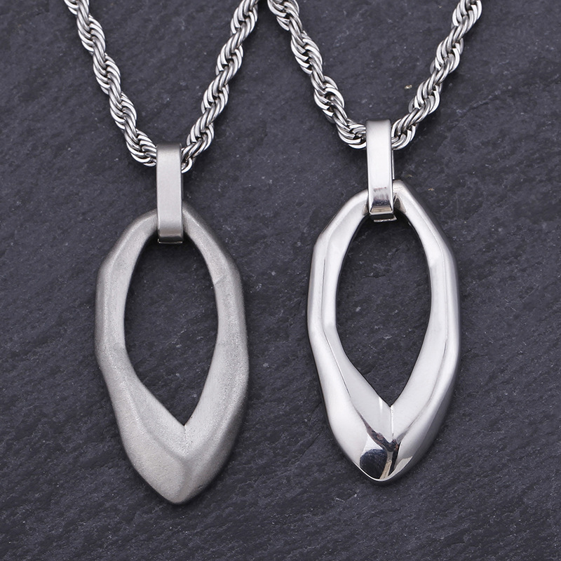 Ретро аксессуар, подвеска в форме капли из нержавеющей стали, европейский стиль, простой и элегантный дизайн, мужской стиль