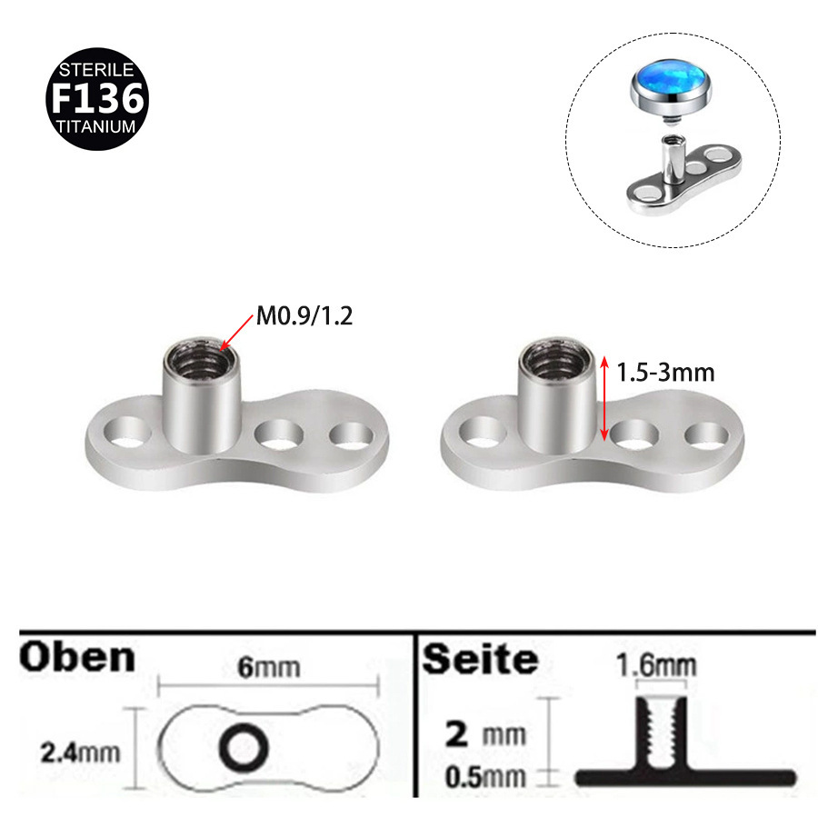 Pointed labret stud close-up product detail