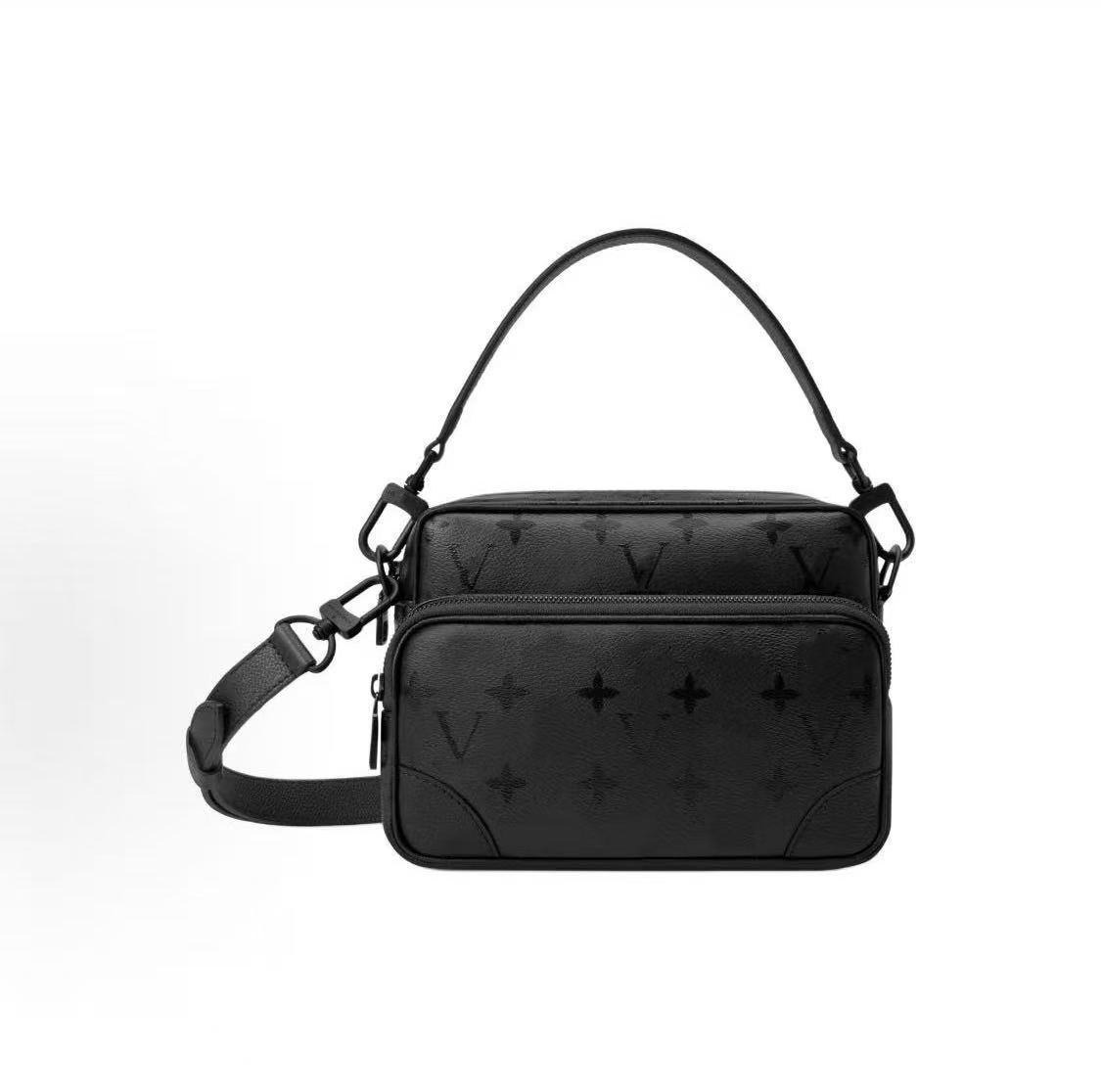 Bolso de hombre Keepall 25 - 35 - 45 bolso de viaje moda bolsa de cintura casual en relieve combinación de serie negra