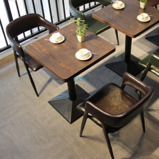 Cafe Table and Chair Combination Theme Western Restaurant Bar Bar Table and Chair Dessert Milk Tea Shop Snack Bar Booth Sofa