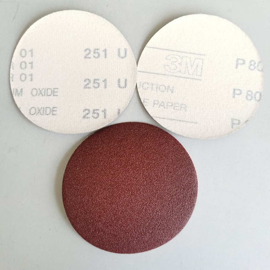 特价正品3M五寸80目背绒砂纸251U背绒砂纸 五寸绒扣砂碟