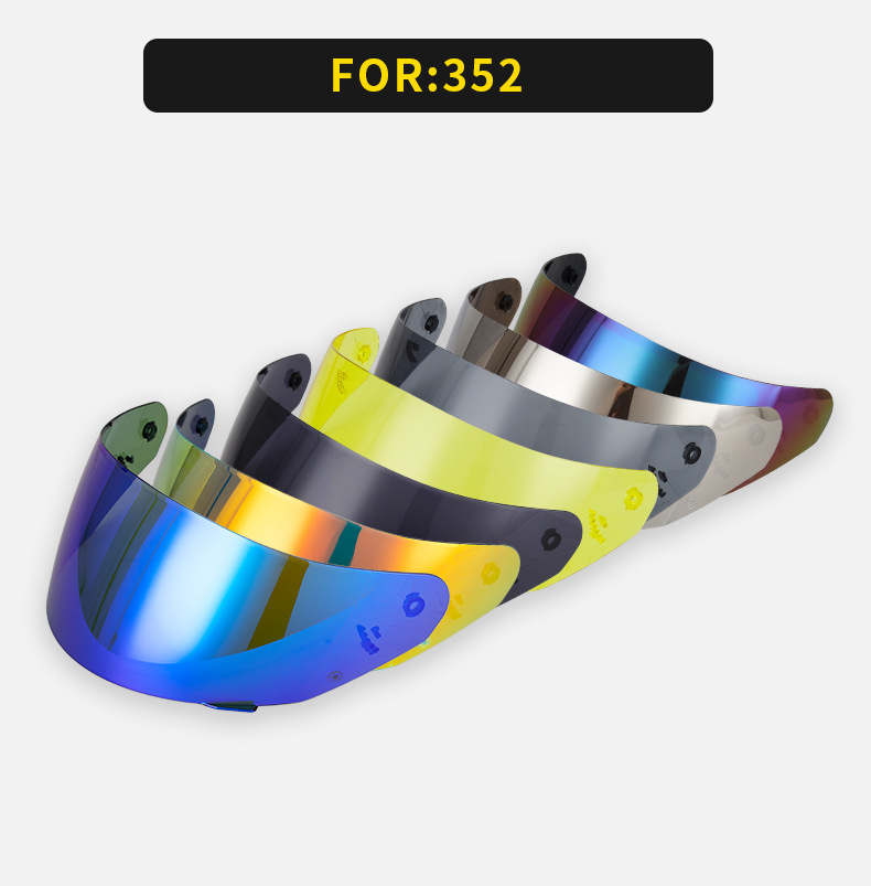 Motorcycle Helmet 352 Lens Adapted to 384, 802, 351 Helmet Safety Lens Windproof and Uv-Proof Accessories