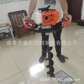 手推大直径钻坑机 汽油轻便挖坑机 果园施肥双人操作钻孔机