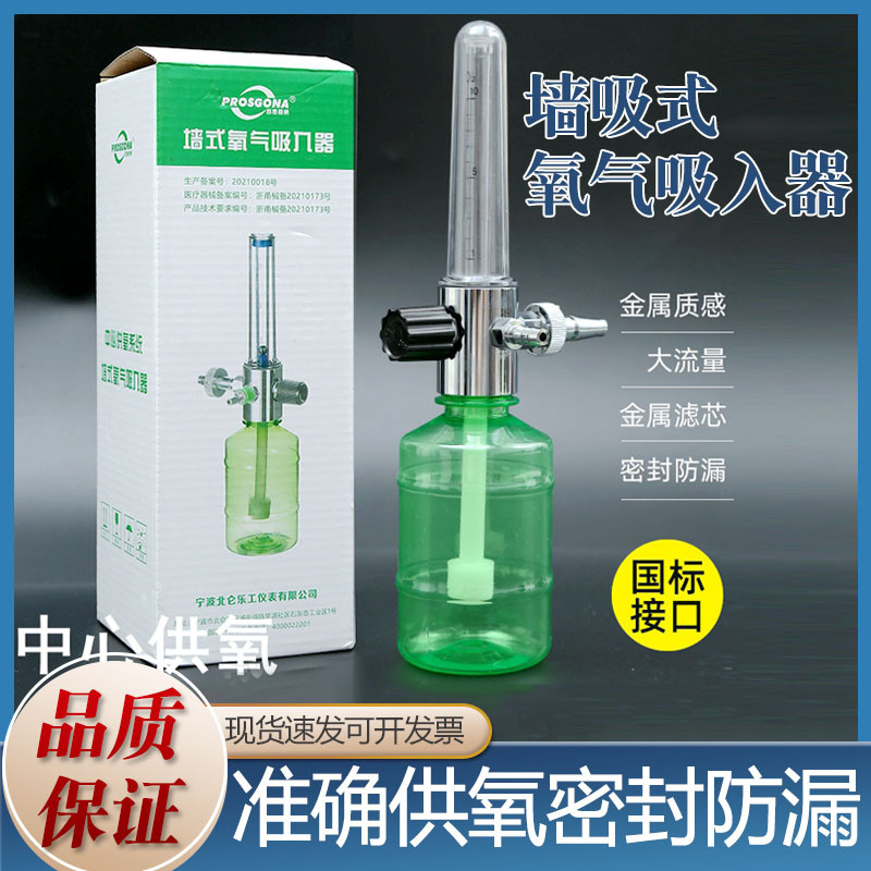 诊所用墙插式氧气吸入器湿化瓶吸氧装置吸氧湿化瓶氧气表湿化瓶