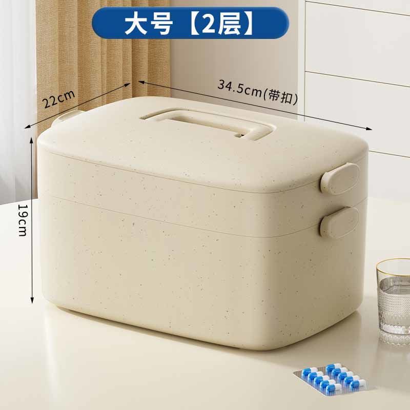 Caja de medicina doméstica gran caja de medicina doméstica caja de almacenamiento de medicamentos multicapa de gran capacidad caja de primeros auxilios portátil de carga de medicamentos image 10