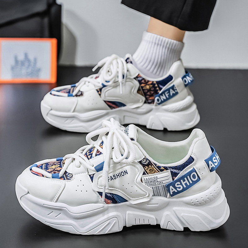 2026 primavera nuevo ligero y transpirable zapatos de papá hombre de altura de suela gruesa moda casual versátil zapatillas deportivas de verano para hombre