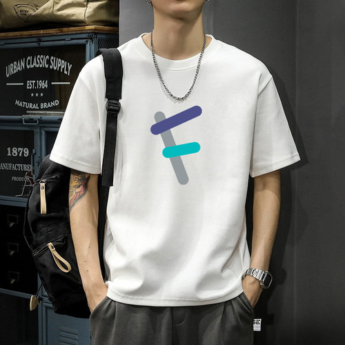 Wholesale short-sleeved T-shirt, men's summer new style, loose large size, men's fashion brand men's round collar sports bottoming shirt, men