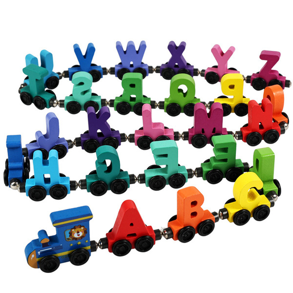 Wooden magnetic digital train