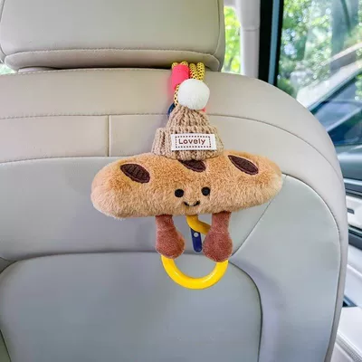 Car tissue box/set | Tissue Box for Girls - croissant-hook-khaki-hat-single-pack