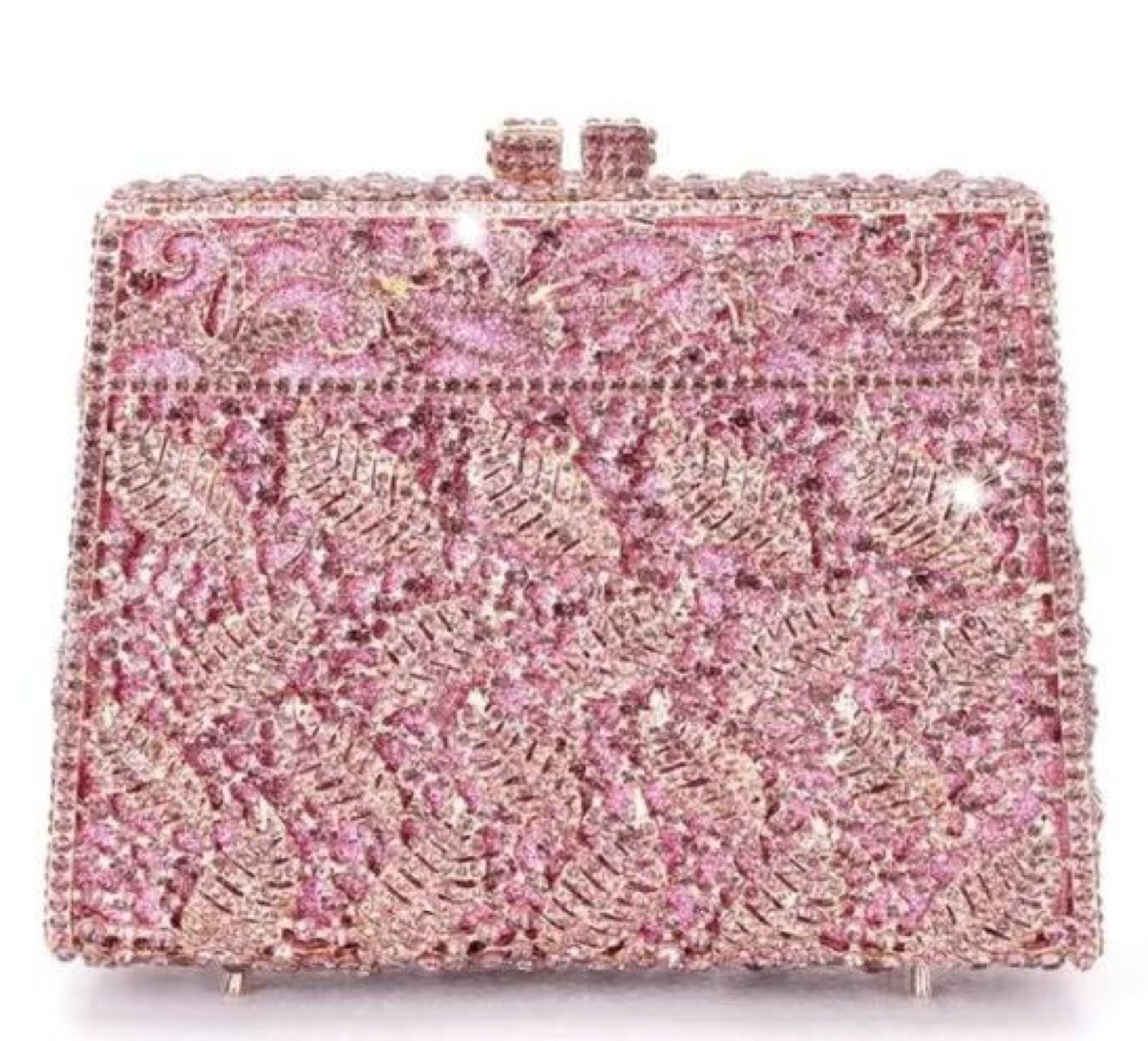 Nuevo hueco transfronterizo hoja de diamante caja trapezoidal bolsa de banquete de diamantes bolsa de mano clutch