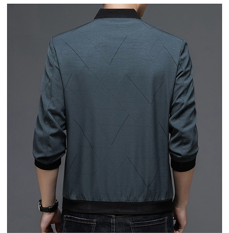 Men's Casual Bomber Jacket, Slim Fit Baseball Style Lightweight_voghion.com
