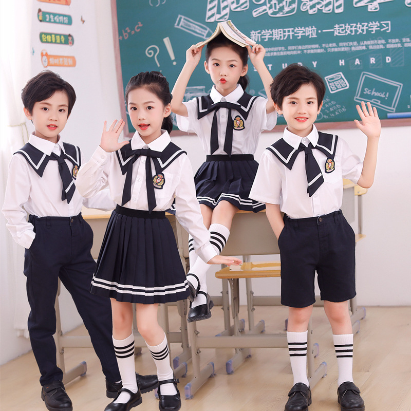 Preschool children's school uniform, primary and secondary school choir uniform, children's British style school uniform, class uniform, poetry recitation performance uniform