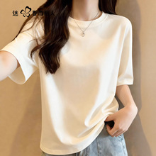 都市丽人白色短袖t恤女2026新款夏季纯棉半袖独特漂亮巨好看上衣A